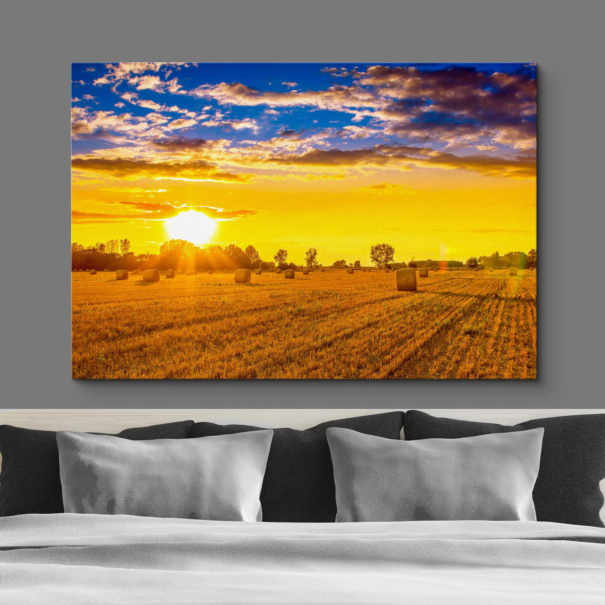 IDEA4WALL Nature Landscape " Vibrant Countryside Field Horizon